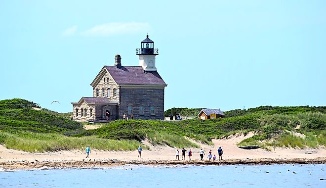 Block Island North Light in New Shoreham, Rhode Island.