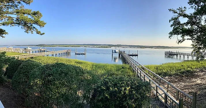 The coastline of Kiawah Island, South Carolina.
