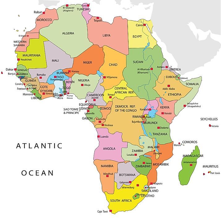 The map of Africa.