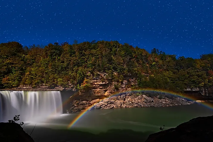 Moonbow At Cumberland Falls State Park In Kentucky