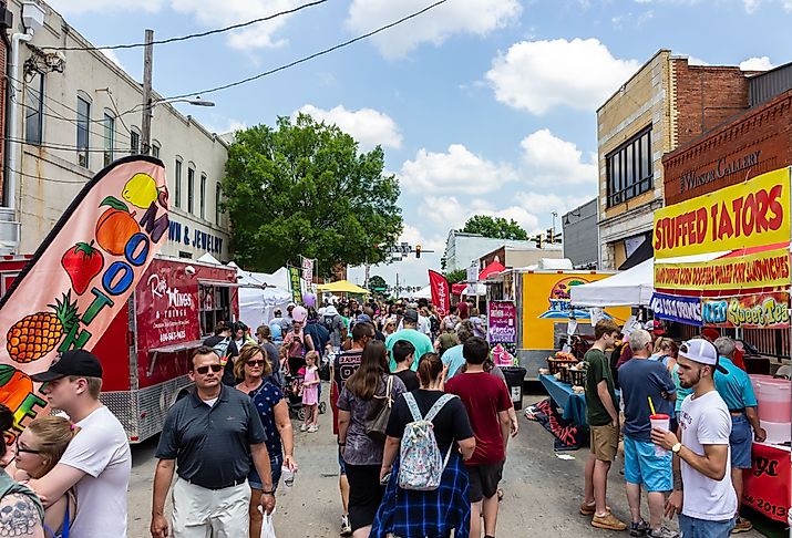 Annual Geranium Festival in McDonough, Georgia. Image credit Lee Reese via Shutterstock
