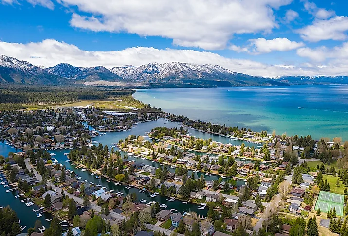 Overlooking South Lake Tahoe, California.