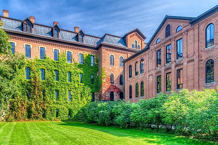 Saint Luke Hall on the campus of Saint John's University. (Editorial credit: Ken Wolter / Shutterstock.com) 