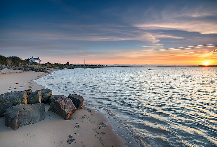 Beautiful sunrise over the beach at Crow Point near Barnstaple on the north coast of Devon. Image credit Helen Hotson via Shutterstock. 