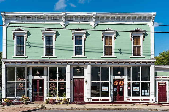 Storefront in Wallingford, Vermont. Editorial credit: Bob LoCicero / Shutterstock.com