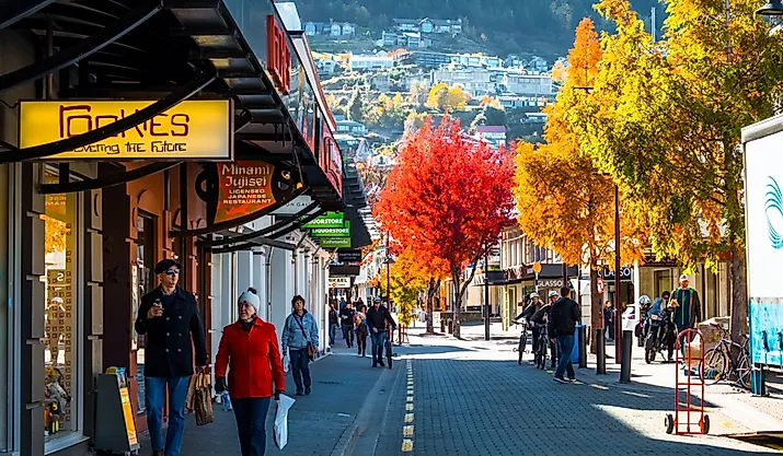 Downtown Queenstown, New Zealand.