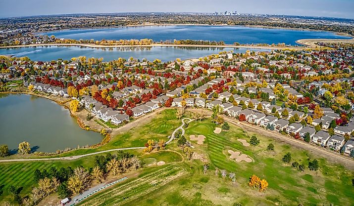 Beautiful fall colors in Englewood, Colorado.