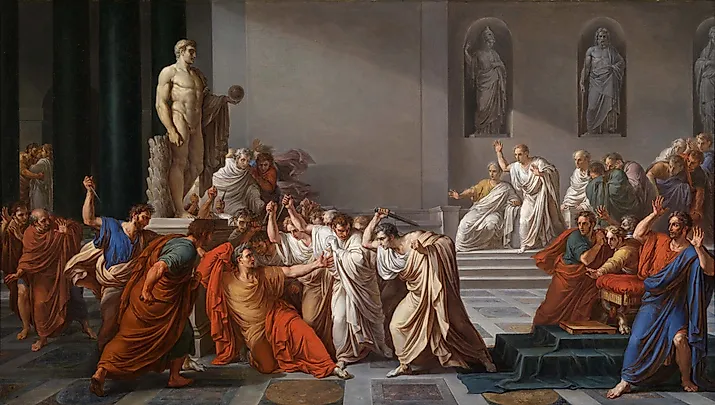 The Death of Julius Caesar. Illustration by: Vincenzo Camuccini.