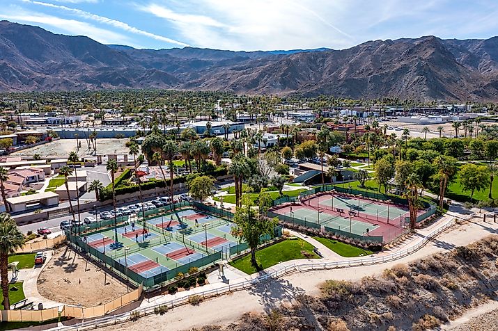 Aerial view of Rancho Mirage, California.