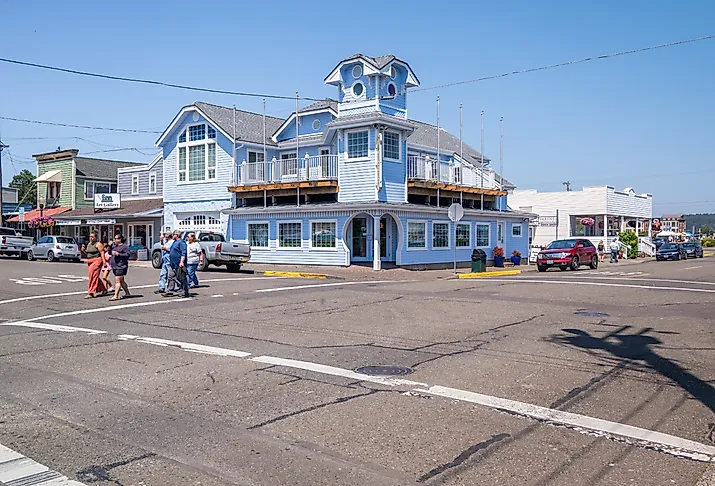 Downtown street in Florence, Oregon. Image credit Manuela Durson via Shutterstock