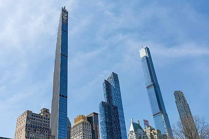 Steinway tower with Central park tower and other buildings at Manhattan