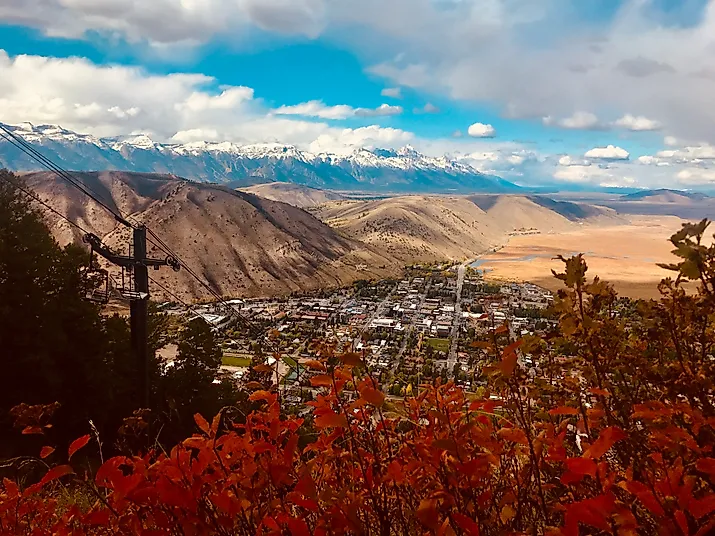 A view of Jackson, Wyoming, from Snow King Mountain.