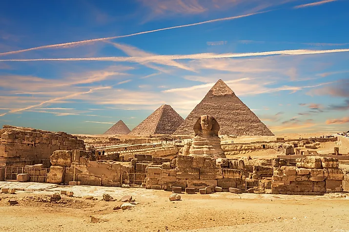 The Sphinx and the Pyramids of Egypt.