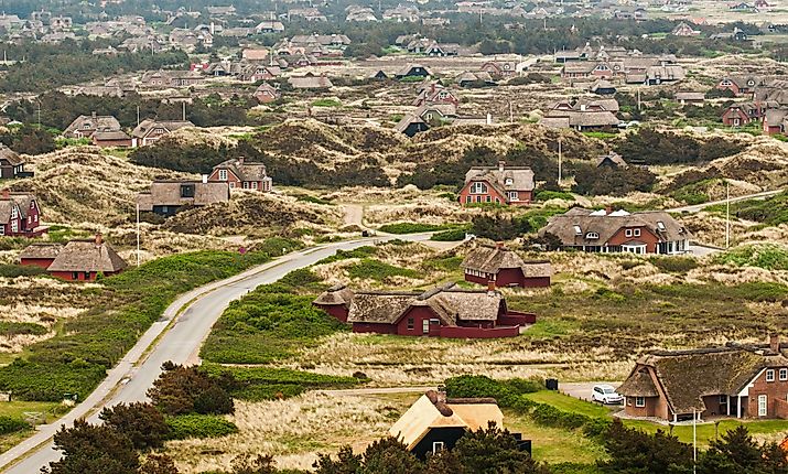 View of Blavand in Jutland, Denmark.