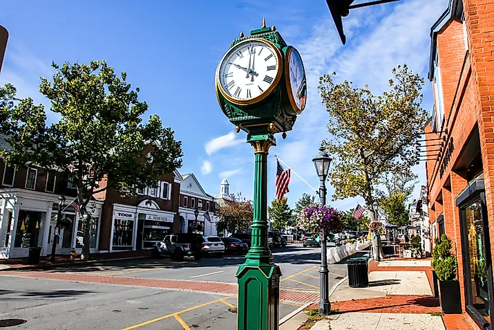 Historic downtown in New Canaan, Connecticut. Image credit Miro Vrlik Photography via Shutterstock