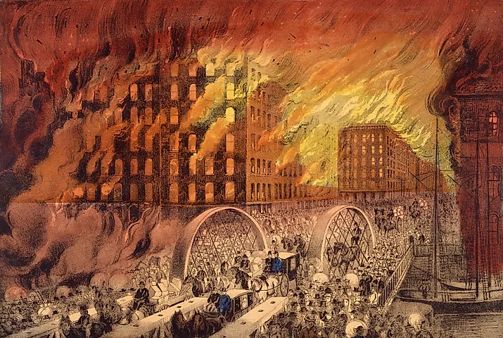In 1871, Chicago experienced a massive fire that forced the city to rebuild. However, this fire was not among the United States' deadliest.
