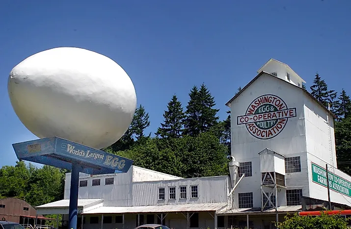 Winlock, Washington, the proud home of "The World's Largest Egg." 