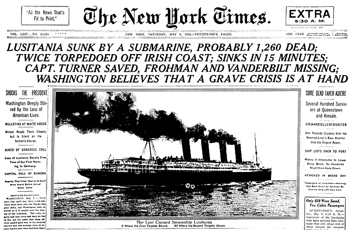 The New York Times article expressed the immediate recognition of the serious implications of the sinking