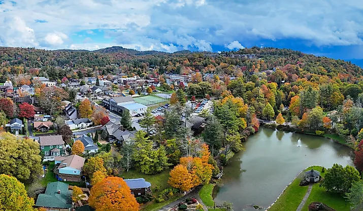 Aerial view of Blowing Rock, North Carolina. Editorial credit: Jeffery Scott Yount / Shutterstock.com