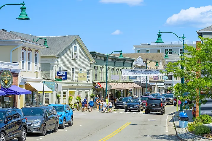 Main Street in Mystic, Connecticut. Image credit: Actium / Shutterstock.com.