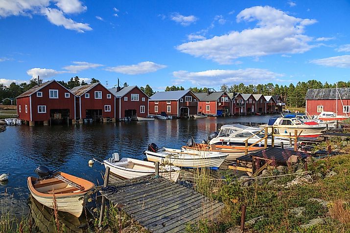 A Swedish fishing village on the Bothnian Sea.