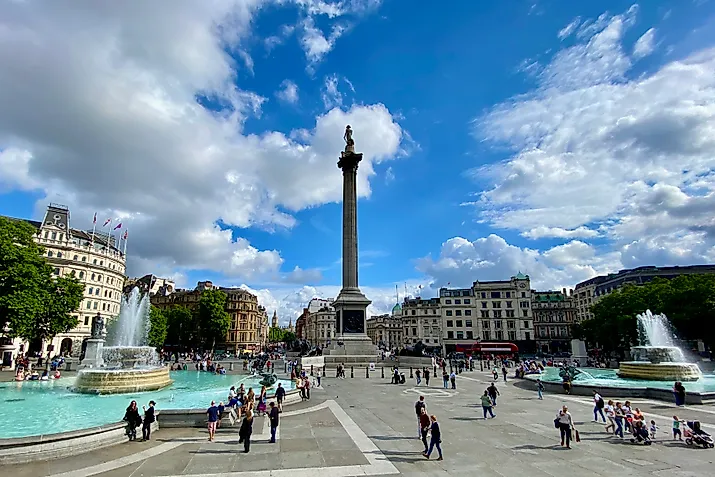 Trafalgar Square in London. Image credit: Bryan Dearsley
