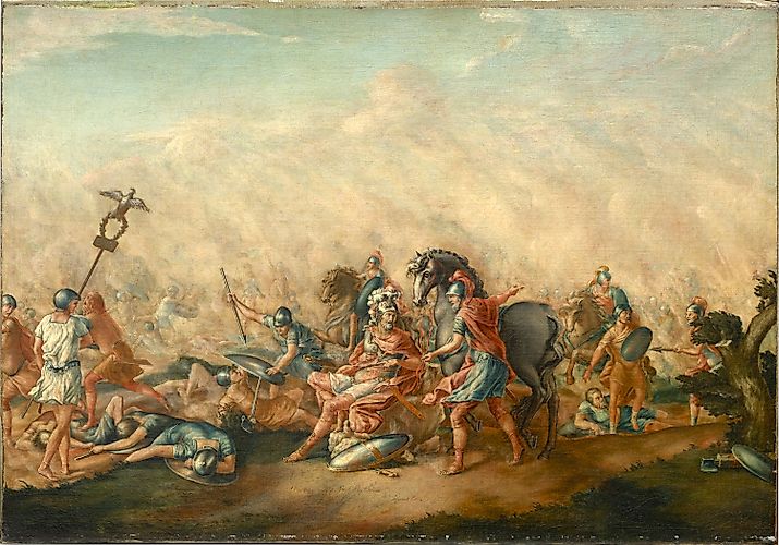 The Roman defeat at the Battle of Cannae.