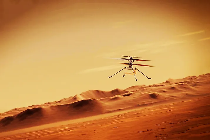 A helicopter for exploring Mars. (Credit: Artsiom P via Shutterstock)