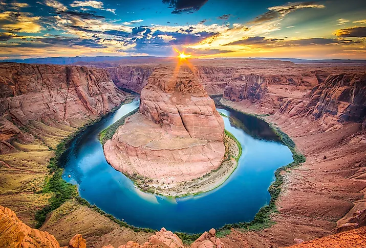 Aerial view of Horseshoe Bend, Grand Canyon, Arizona. Image credit ronnybas via Adobe Stock.