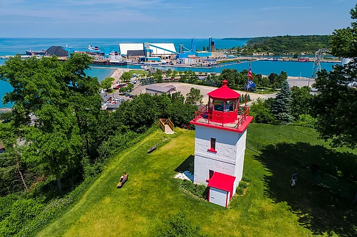 Goderich Lighthouse in Goderich, Ontario.