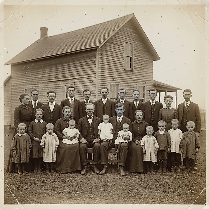 Rendering of the Blue Fugates family