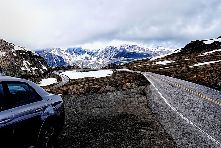 Spectacular view at Beartooth Highway Summit, Wyoming.