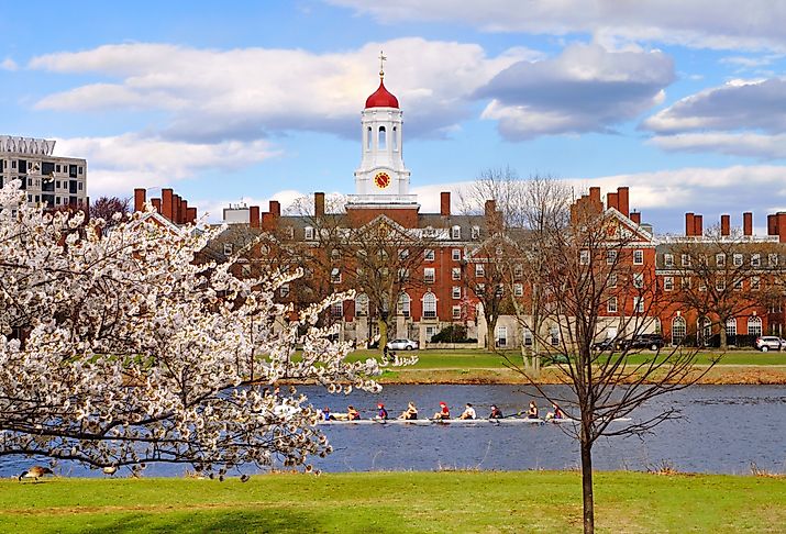 Harvard University, Cambridge, Massachusetts in the spring.