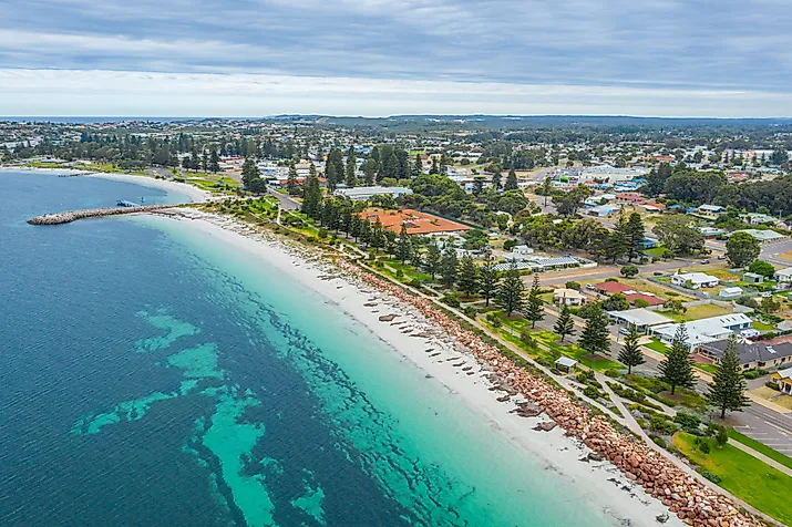 Aerial view of Esperance, Western Australia, Australia.