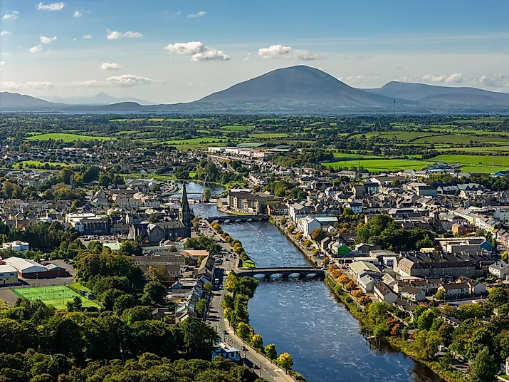 Ballina Co Mayo Ireland in the summer time.