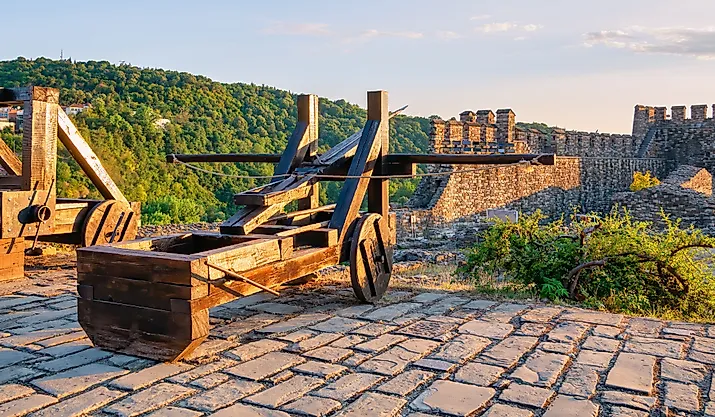 Beautiful view with a ballista weapon.