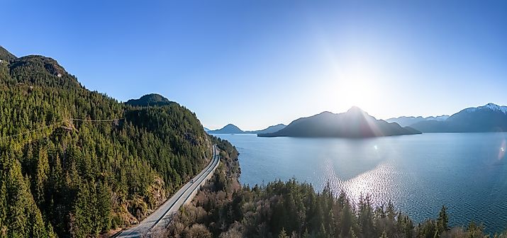 The Sea to Sky Highway in British Columbia.