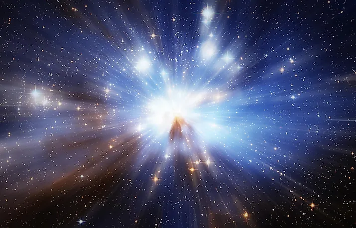 An artist's rendering of the Big Bang