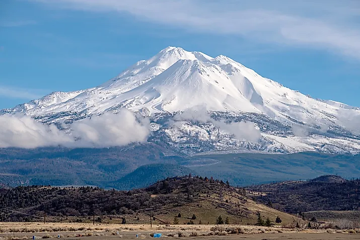 Mt. Shasta in northern California landscape wilderness.