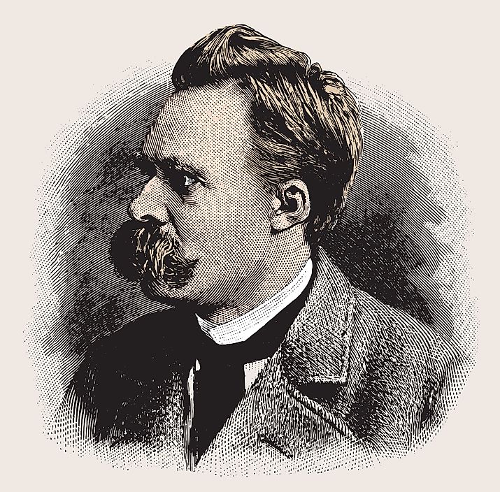 Engraving of Friedrich Nietzsche