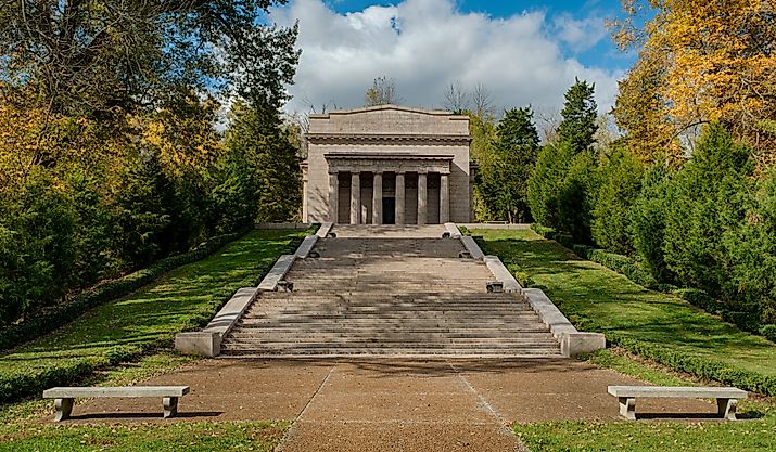 The first Lincoln Memorial building (1911) at Abraham Lincoln Birthplace National Historical Park in Hodgenville, Kentucky.
