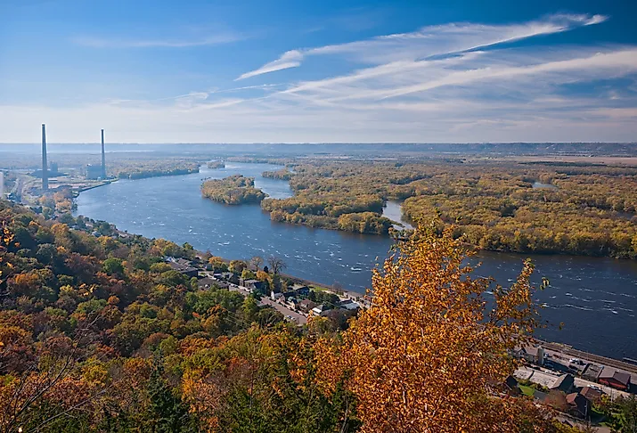 Overlook from Buena Vista City Park above Alma, Wisconsin.