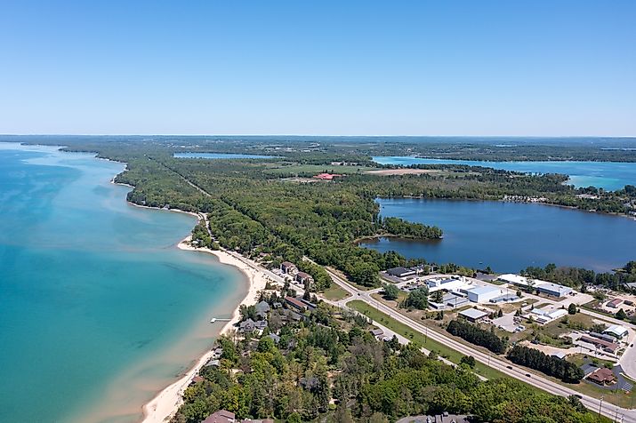Aerial view of Lake Michigan. Image Credits: Jerry Kozlowski