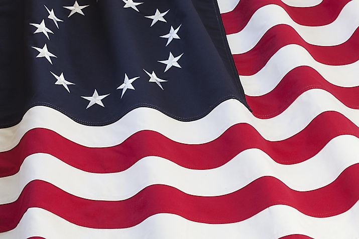 Original US flag representing the 13 colonies.