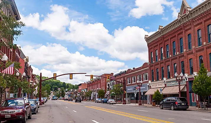 Liberty Street, Franklin, Pennsylvania. Image credit woodsnorthphoto via Shutterstock 