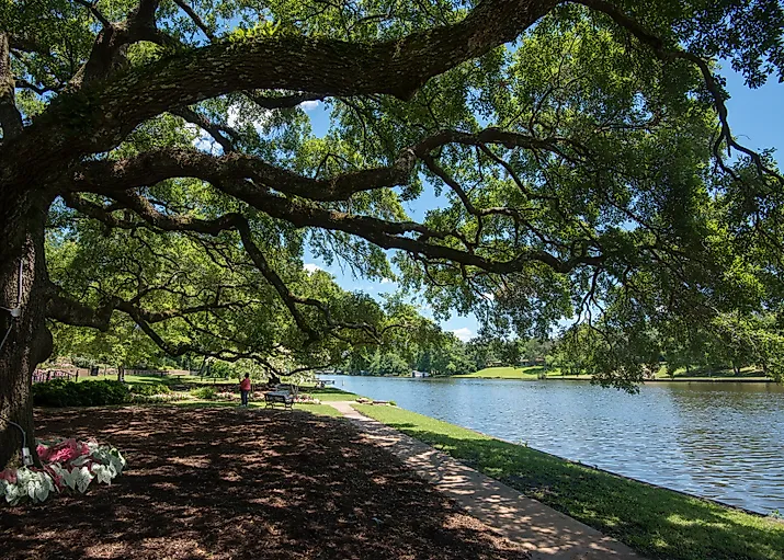 Waterfront area in Natchitoches, Louisiana.