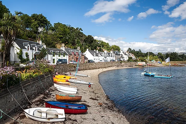 Plockton village in the Highlands, Scotland.