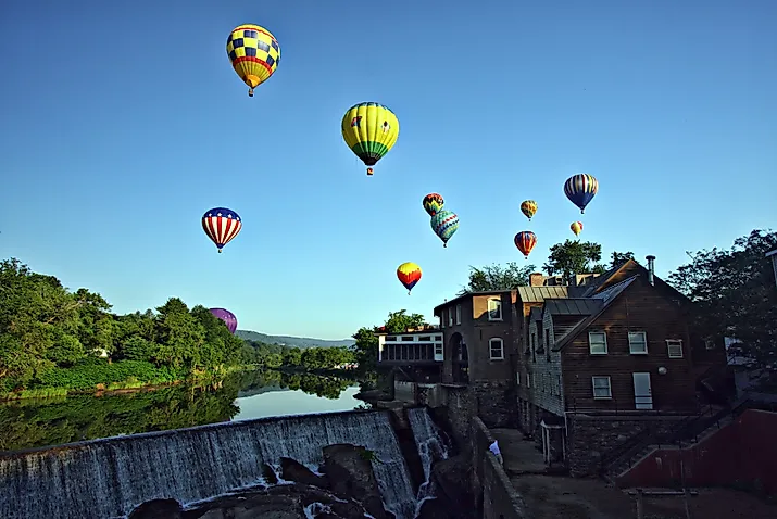 Editorial Photo Credit: Denise LeBlanc via Shutterstock. Quechee VT Hot Air Balloon Festival