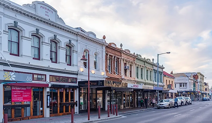 Sunset over city center of Launceston, Australia. Editorial credit: trabantos / Shutterstock.com