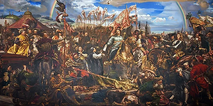 Sobieski sending the message of victory to the Pope following the defeat of the Ottomans during the Battle of Vienna. Illustration by: Jan Matejko.